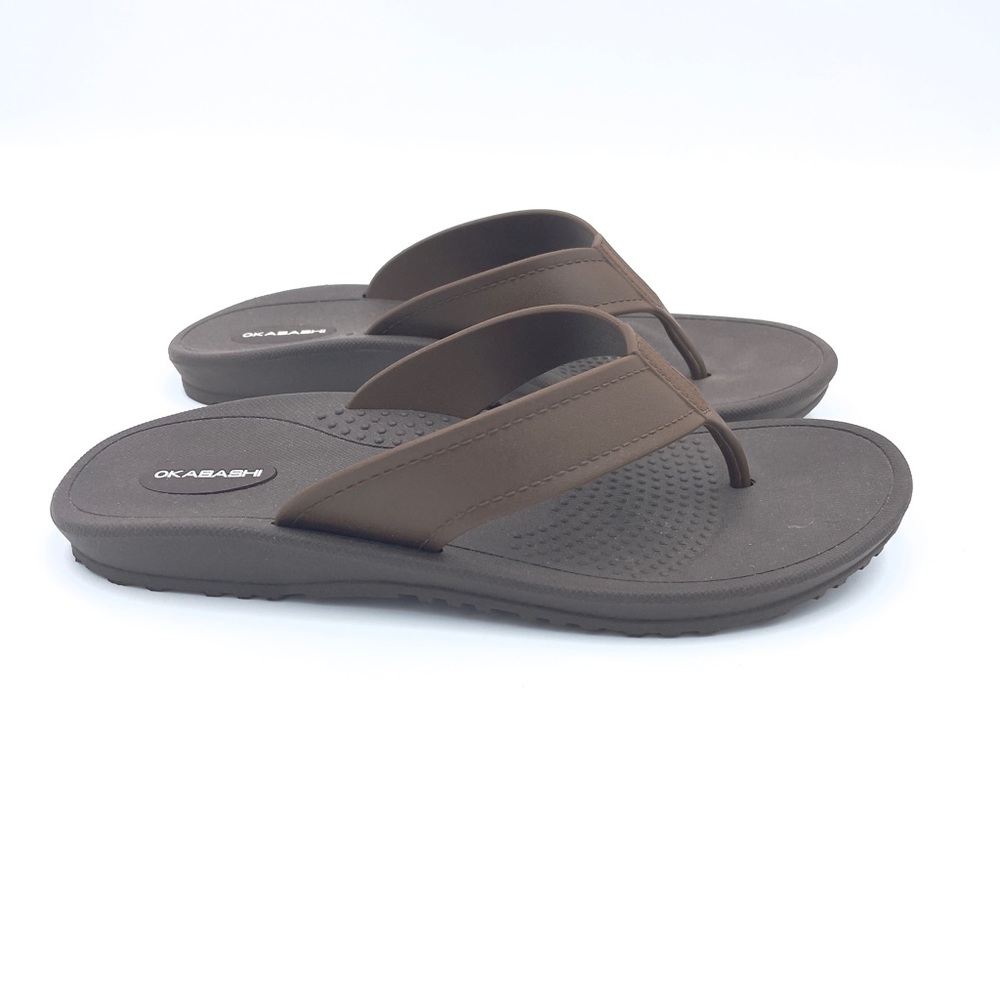 Okabashi Brown Flip Flops-unisex